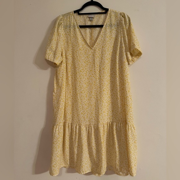 Yellow Print Dress- A New Day - Picture 1 of 7